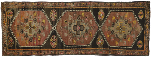 4 x 11 Vintage Turkish Oushak Rug 51446