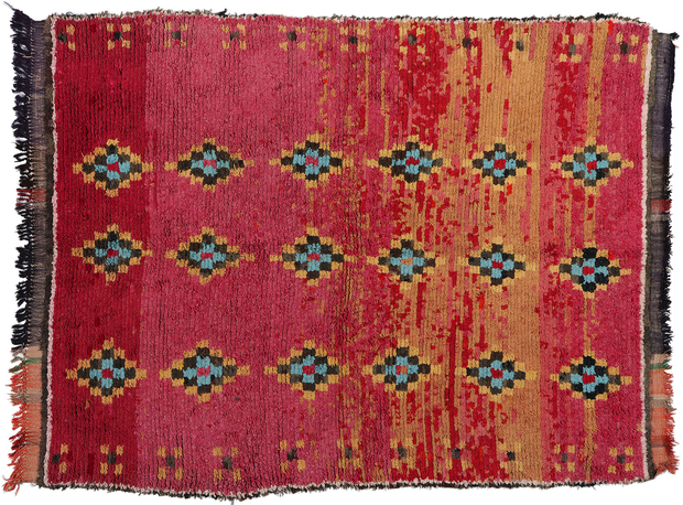 ​6 x 7 Vintage Pink Moroccan Azilal Rug 21740