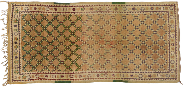 ​5 x 10 Vintage Brown Taznakht Moroccan Rug 21757