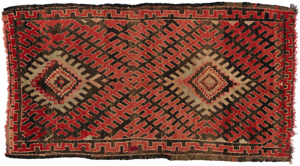 ​4 x 7 Vintage Red Talsint Moroccan Rug 21762
