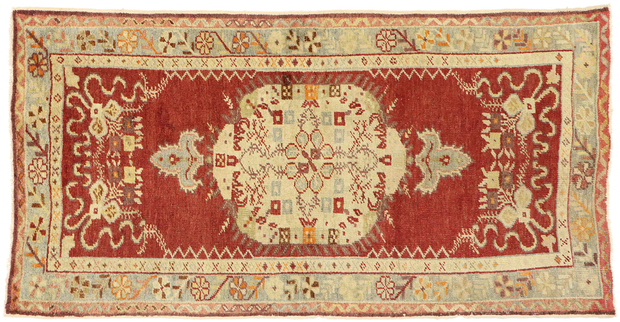 3 x 8 Vintage Oushak Rug 51449