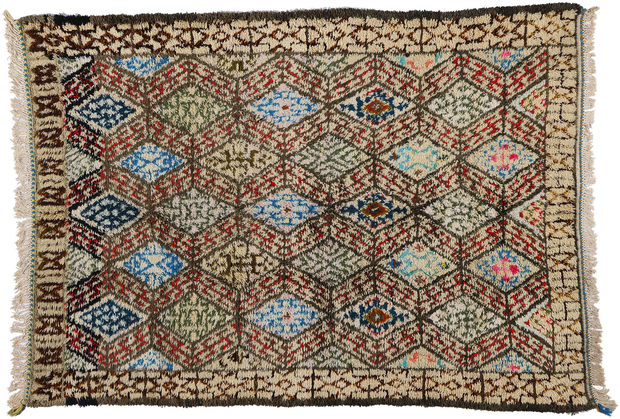 ​6 x 9 Vintage Moroccan Beni Ourain Rug 21775