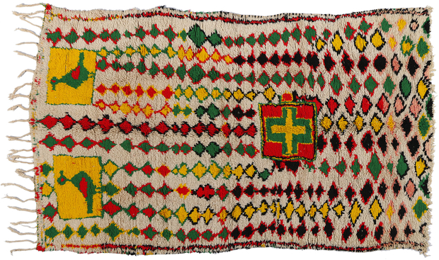 5 x 9 Colorful Vintage Moroccan Azilal Rug 21785