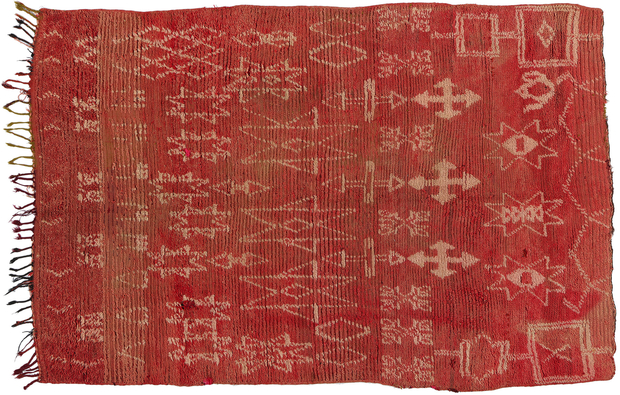 5 x 8 Vintage Red Boujad Moroccan Rug 21814