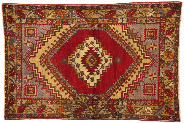 4 x 5 Vintage Turkish Oushak Rug 51459