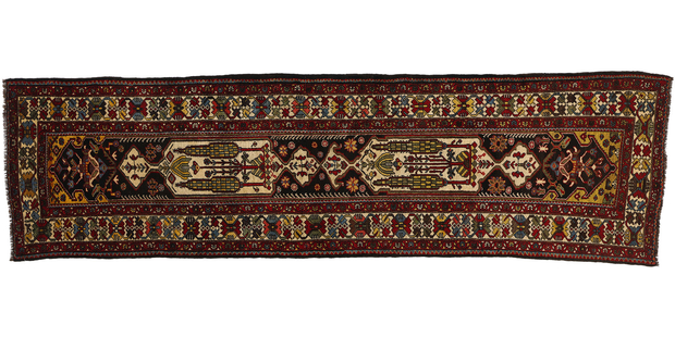 4 x 12 Vintage Persian Bakhtiari Rug Runner 53879