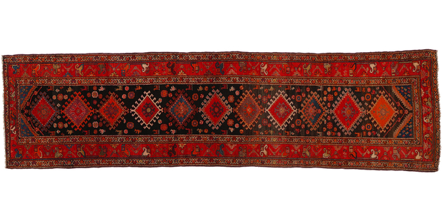 3 x 13 Antique Persian Azerbaijan Rug Runner 53875