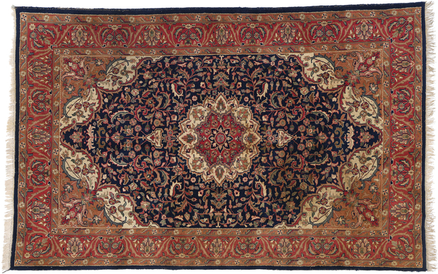 6 x 9 Vintage Indian Isfahan Rug 78690
