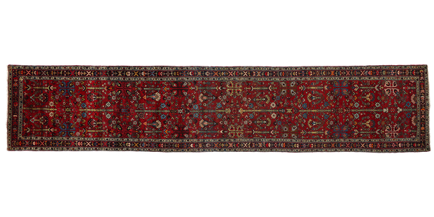 3 x 17 Vintage Red Persian Hamadan Rug 78727