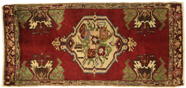 2 x 4 Vintage Turkish Yastik Rug 51469