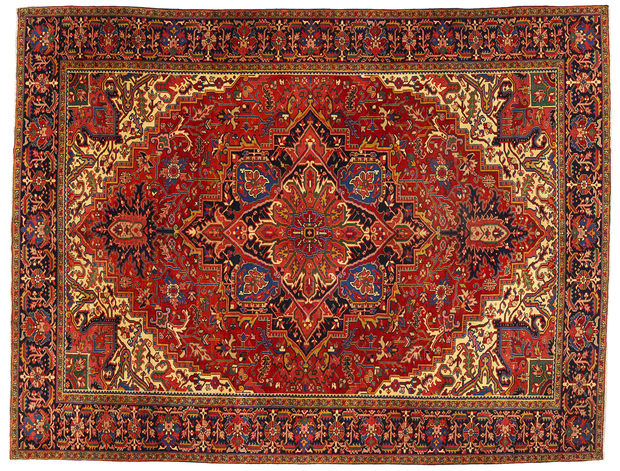 10 x 13 Vintage Persian Heriz Rug 81069