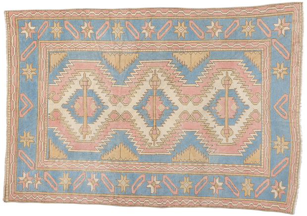 5 x 7 Vintage Pink Turkish Oushak Rug 53939