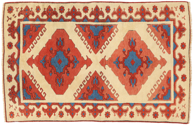 4 x 6 Vintage Turkish Oushak Rug 53933