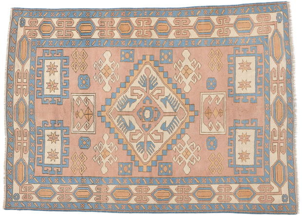 5 x 7 Vintage Pink Turkish Oushak Rug 53925