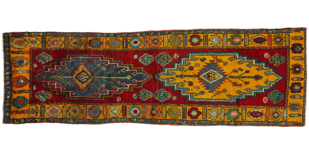 4 x 11 Vintage Tribal Kurdish Rug 53904