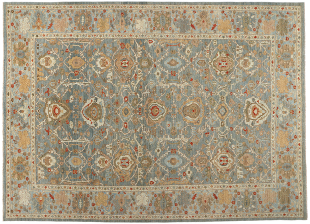 10 x 14 Modern Blue Persian Sultanabad Rug 61299