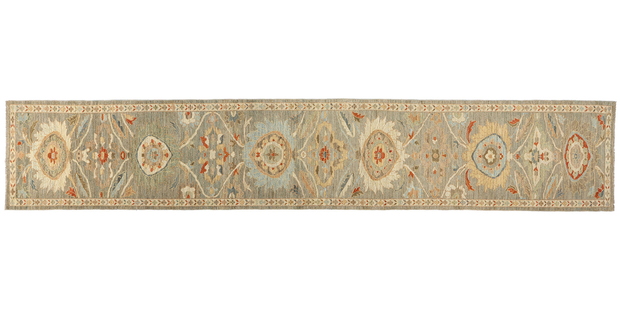 3 x 19 Long Modern Persian Sultanabad Rug Runner 61289