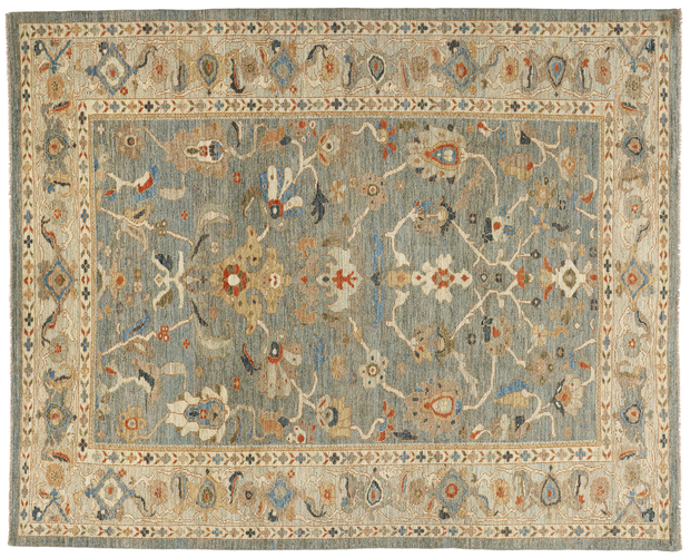 8 x 10 Modern Blue Persian Sultanabad Rug 61288
