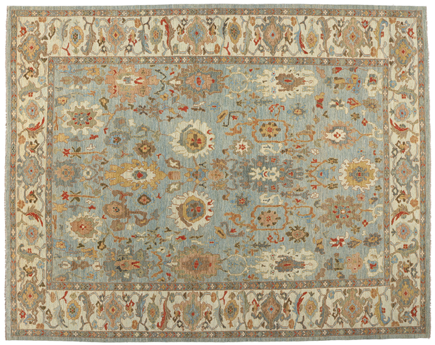 11 x 14 Modern Blue Persian Sultanabad Rug 61285