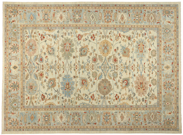 13 x 18 Oversized Modern Beige Persian Sultanabad Rug 61282