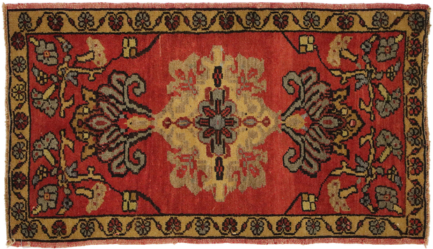 2 x 3 Vintage Turkish Yastik Rug 51483