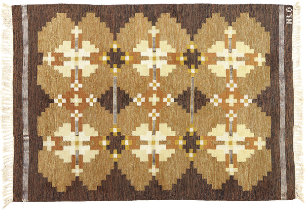 6 x 9 Kullaberg HLO Vintage Swedish Rollakan Rug 78834