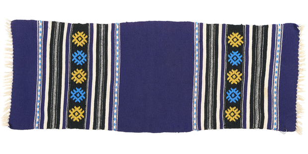1 x 4 Vintage Blue Greek Kilim Rug 78798