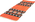 1 x 4 Vintage Orange Greek Kilim Rug 78797
