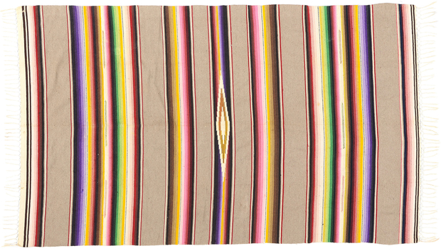 4 x 7 Vintage Mexican Saltillo Serape Blanket 78788