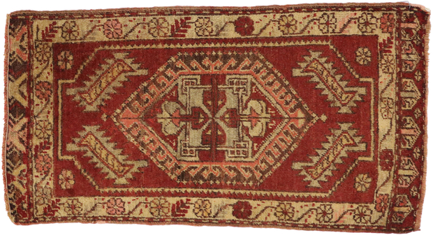 2 x 3 Vintage Turkish Yastik Rug 51489