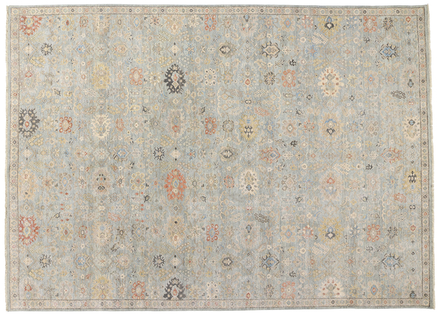 10 x 14 Vintage-Inspired Modern Oushak Rug 31079