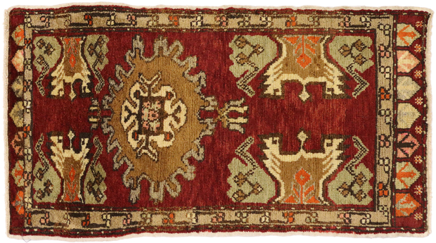 2 x 3 Vintage Turkish Yastik Rug 51494