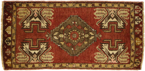 2 x 3 Vintage Turkish Yastik Rug 51509