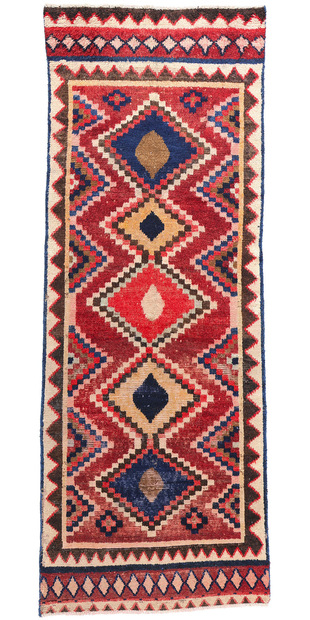 4 x 10 Vintage Persian Lori Rug Runner 78868