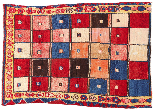 5 x 7 Vintage Persian Lori Checkerboard Rug 78879