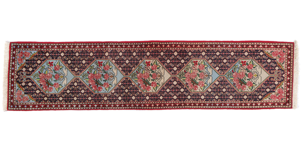 2 x 8 Vintage Persian Bijar Rug Runner 78959