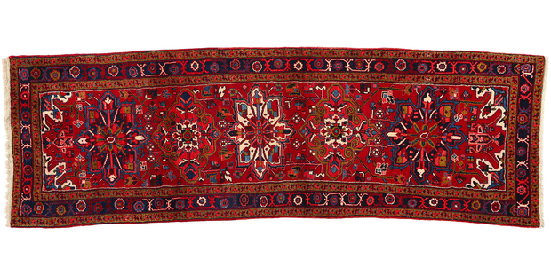 4 x 12 Vintage Persian Heriz Rug Runner 60247