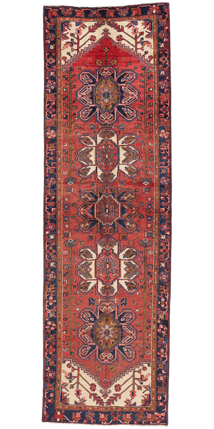 3 x 11 Vintage Persian Heriz Rug Runner 79008