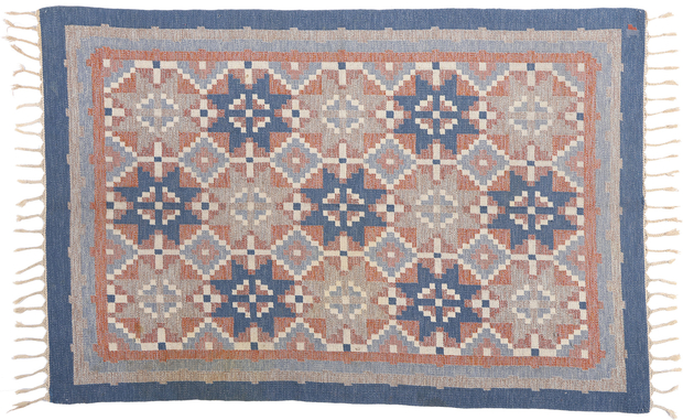 5 x 8 Erik Lundberg Vintage Swedish Rollakan Rug 79061