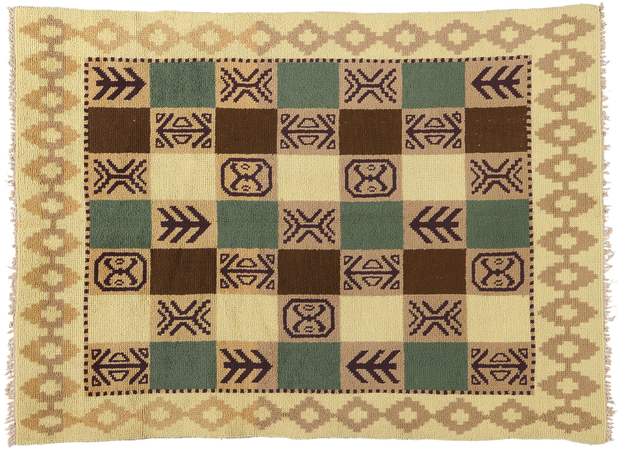 6 x 8 Vintage Swedish Scandinavian Flossa Rug 79050