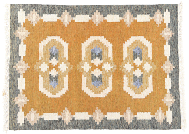 5 x 8 Vintage Swedish Scandinavian Rollakan Rug 79040