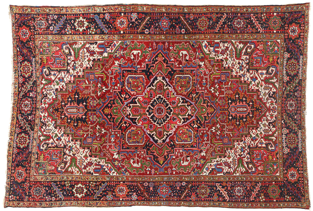 8 x 11 Antique Persian Heriz Rug 79021