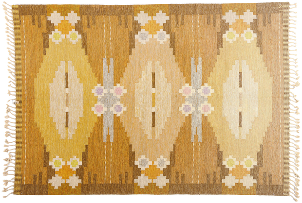 6 x 9 Ingegerd Silow Vintage Swedish Rollakan Rug 79024