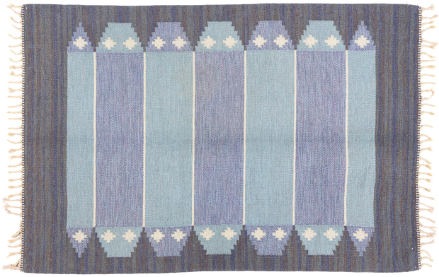 4 x 7 Vintage Swedish Scandinavian Rollakan Rug 79044