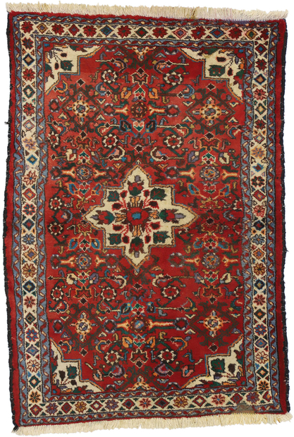 3 x 5 Vintage Persian Hamadan Rug 60272