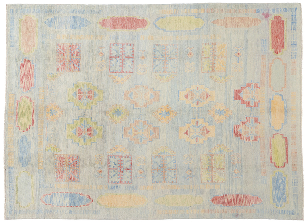 9 x 12 Modern Colorful Turkish Oushak Rug 53966