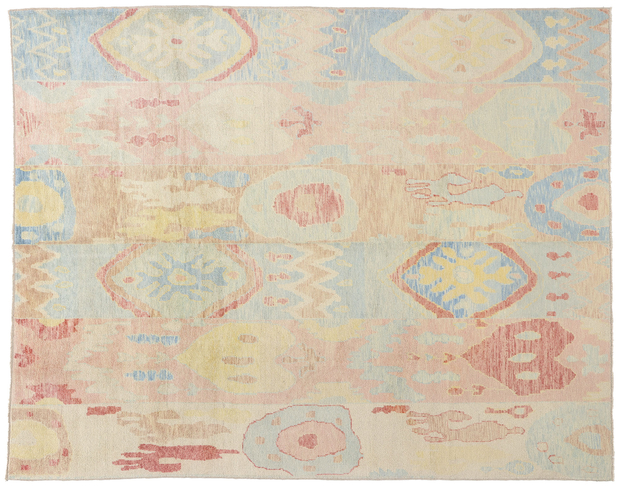 9 x 12 Colorful Modern Turkish Oushak Rug 53967