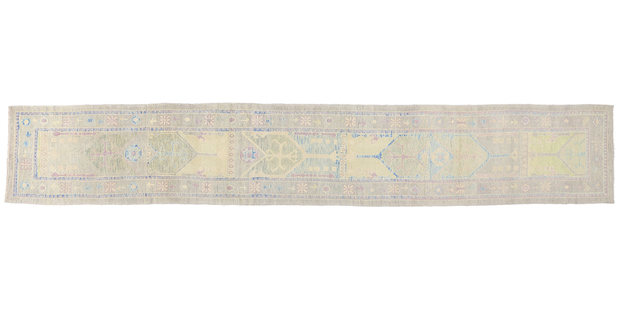 3 x 18 Colorful Modern Turkish Oushak Rug Runner 53968