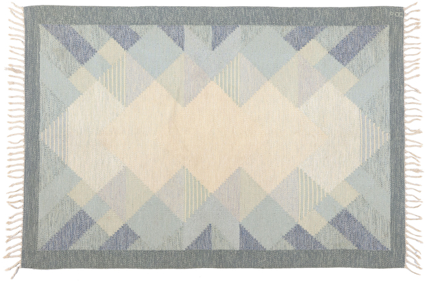 5 x 8 Anna Johanna Angstrom Vintage Swedish Rollakan Rug 79042