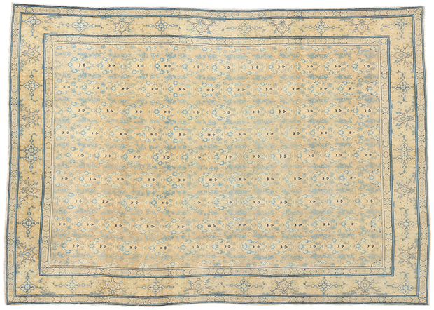 8 x 11 Distressed Vintage Persian Mashhad Rug 61363